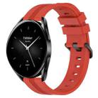 For Xiaomi Watch S2 42mm 22mm Concave Striped Slicone Watch Band(Red) - 1