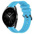 For Xiaomi Watch S2 46mm 22mm Concave Striped Slicone Watch Band(Sky Blue) - 1