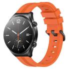 For Xiaomi MI Watch S1 22mm Concave Striped Slicone Watch Band(Orange) - 1