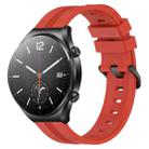 For Xiaomi MI Watch S1 22mm Concave Striped Slicone Watch Band(Red) - 1
