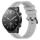 For Xiaomi MI Watch S1 22mm Concave Striped Slicone Watch Band(Grey) - 1