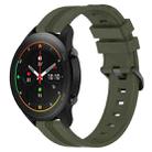 For Xiaomi MI Watch S1 Pro 22mm Concave Striped Slicone Watch Band(Army Green) - 1