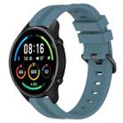 For Xiaomi MI Watch Sport 22mm Concave Striped Slicone Watch Band(Rock Cyan) - 1