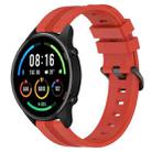 For Xiaomi MI Watch Color 22mm Concave Striped Slicone Watch Band(Red) - 1