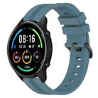 For Xiaomi MI Watch Color 22mm Concave Striped Slicone Watch Band(Rock Cyan) - 1