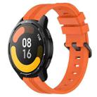 For Xiaomi Watch S1 Active 22mm Concave Striped Slicone Watch Band(Orange) - 1