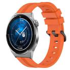 For Huawei Watch GT3 Pro 46mm 22mm Concave Striped Slicone Watch Band(Orange) - 1