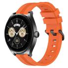 For Huawei Watch Buds 22mm Concave Striped Slicone Watch Band(Orange) - 1