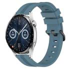 For Huawei Watch GT3 46mm 22mm Concave Striped Slicone Watch Band(Rock Cyan) - 1