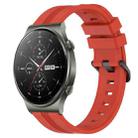 For Huawei GT2 Pro 22mm Concave Striped Slicone Watch Band(Red) - 1