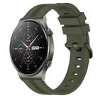 For Huawei GT2 Pro 22mm Concave Striped Slicone Watch Band(Army Green) - 1