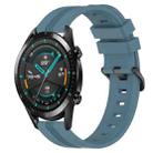 For Huawei GT2 46mm 22mm Concave Striped Slicone Watch Band(Rock Cyan) - 1