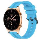 For Honor Watch GS 3 22mm Concave Striped Slicone Watch Band(Sky Blue) - 1