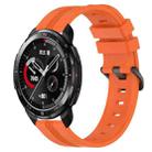 For Honor Watch GS Pro 22mm Concave Striped Slicone Watch Band(Orange) - 1