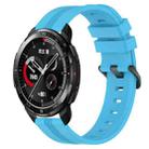 For Honor Watch GS Pro 22mm Concave Striped Slicone Watch Band(Sky Blue) - 1