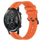 For Honor Magic Watch 2 46mm 22mm Concave Striped Slicone Watch Band(Orange) - 1