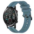For Honor Magic Watch 2 46mm 22mm Concave Striped Slicone Watch Band(Rock Cyan) - 1