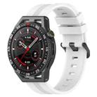For Huawei Watch GT3 SE 22mm Concave Striped Slicone Watch Band(White) - 1