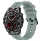 For Huawei Watch GT3 SE 22mm Concave Striped Slicone Watch Band(Grayish Green) - 1