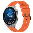 For Huawei Watch GT3 Pro 43mm 20mm Concave Striped Slicone Watch Band(Orange) - 1