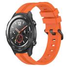 For Huawei Watch 2 20mm Concave Striped Slicone Watch Band(Orange) - 1