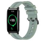 For Honor Watch ES 20mm Concave Striped Slicone Watch Band(Grayish Green) - 1
