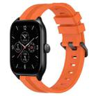 For Amazfit GTS 4 20mm Concave Striped Slicone Watch Band(Orange) - 1