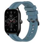 For Amazfit GTS 4 20mm Concave Striped Slicone Watch Band(Rock Cyan) - 1