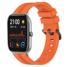 For Amazfit GTS 20mm Concave Striped Slicone Watch Band(Orange) - 1