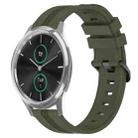 For Garmin Garminmove Luxe 20mm Concave Striped Slicone Watch Band(Army Green) - 1