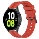 For Samsung Galaxy Watch5 44mm 20mm Concave Striped Slicone Watch Band(Red) - 1