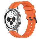 For Samsung  Galaxy Watch 4 Classic 42mm 20mm Concave Striped Slicone Watch Band(Orange) - 1