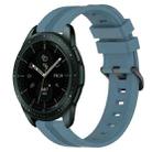 For Samsung Galaxy Watch 42mm 20mm Concave Striped Slicone Watch Band(Rock Cyan) - 1