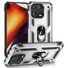 For Xiaomi 13 Shockproof TPU + PC Phone Case with Holder(Silver) - 1