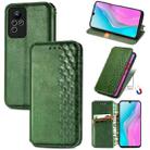 For infinix Note 11 Cubic Grid Pressed Magnetic Leather Phone Case(Green) - 1
