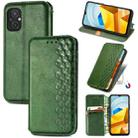 For Xiaomi Poco M5 Cubic Grid Pressed Magnetic Leather Phone Case(Green) - 1