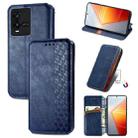 For vivo iQOO 10 Cubic Grid Pressed Magnetic Leather Phone Case(Blue) - 1