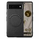 For Google Pixel 6A Solid Color Leather Phone Case(Black) - 1
