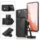 For Samsung Galaxy S23+ 5G Cross-body Wallet Card Bag Leather Phone Case(Black) - 1