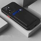 For vivo V25 5G / V25E 4G / X80 Lite Skin Feel Card TPU Contrast Color Button Phone Case(Black) - 1