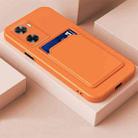 For vivo Y16 4G Skin Feel Card TPU Contrast Color Button Phone Case(Orange) - 1