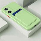 For vivo Y16 4G Skin Feel Card TPU Contrast Color Button Phone Case(Green) - 1