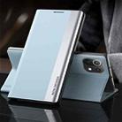 For Xiaomi 13 Pro Side Electroplated Adsorption Leather Phone Case(Light Blue) - 1