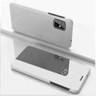 For Xiaomi 13 Plated Mirror Horizontal Flip Leather Case with Holder(Silver) - 1