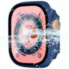 For Apple Watch Ultra 49mm ENKAY Hat-Prince Waterproof Full Coverage PC Frame + 9H Tempered Glass Case(Dark Blue) - 1