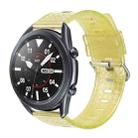 For Samsung Galaxy Watch3 45mm 22mm Transparent Shiny Diamond TPU Watch Band(Yellow) - 1