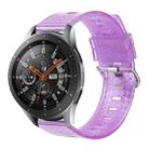 For Samsung Galaxy Watch 46mm 22mm Transparent Shiny Diamond TPU Watch Band(Purple) - 1