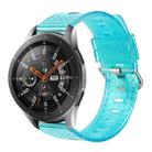 For Samsung Galaxy Watch 46mm 22mm Transparent Shiny Diamond TPU Watch Band(Blue) - 1