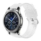 For Samsung Gear S3 Classic 22mm Transparent Shiny Diamond TPU Watch Band(White) - 1