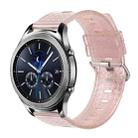 For Samsung Gear S3 Classic 22mm Transparent Shiny Diamond TPU Watch Band(Pink) - 1